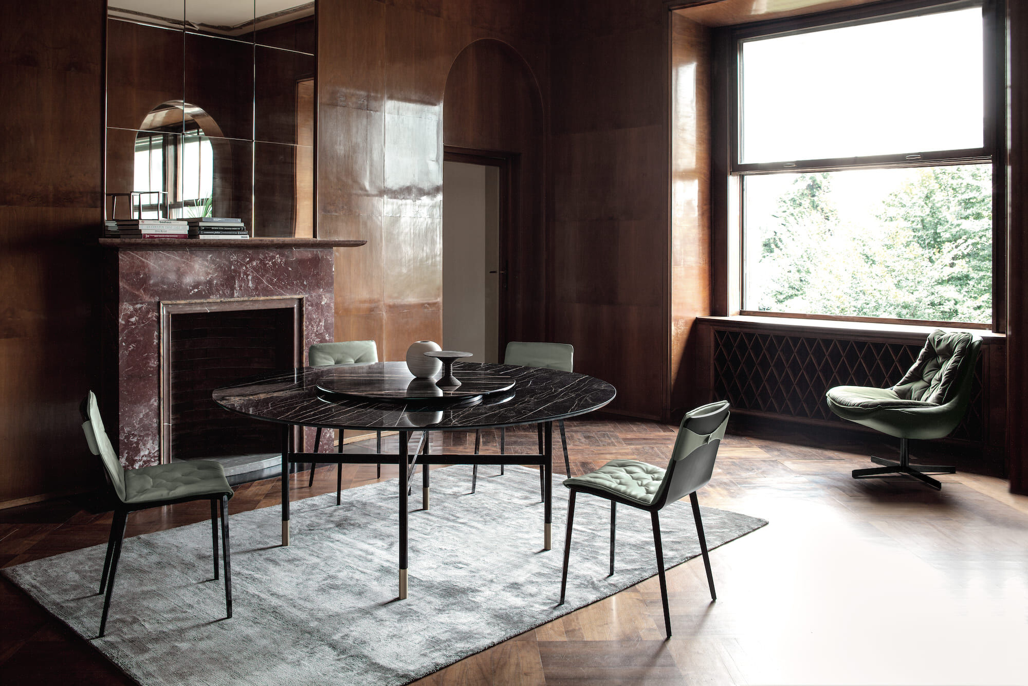 Un arredo senza tempo: il tavolo tondo 5 GLAMOUR 52 30M327 M325 CM005 LAZYSUSAN 07 93CM005 KATE 40 87M327 L090 PR06